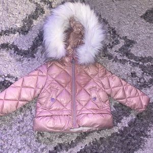 Girls Michael kors jacket with fur hood